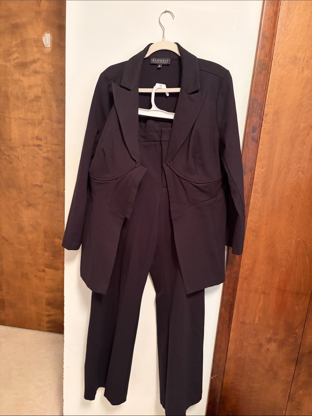 Eloquii Black Two-Piece Blazer and Pant Suit